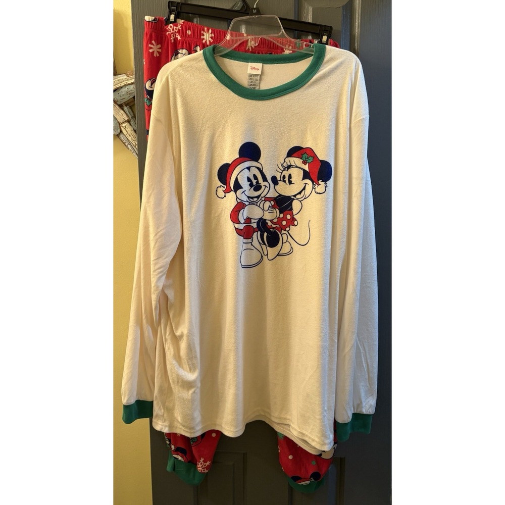Disney Mickey & Minnie Adult Size XXL Christmas Jammies Pajamas - Picture 5 of 5